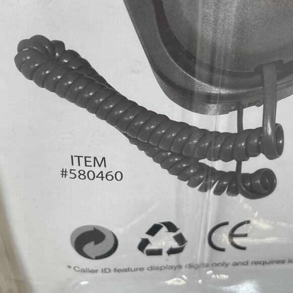 Living Solutions Corded Telephone Phone Gray/Black Caller ID LCD Mountable - Picture 8 of 8